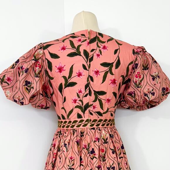 Agua By Agua Bendita Alga Pacifico Embroidered Midi Dress M - Picture 10 of 15